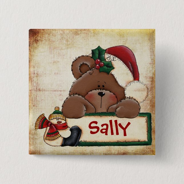 Chrtimstas Strumpf-Aufkleberknopf Button (Vorderseite)