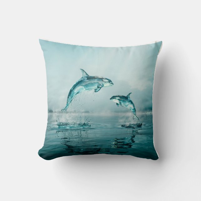 CHRYSALIS ORCA-MUTTER MIT BABY KISSEN (Vorderseite)