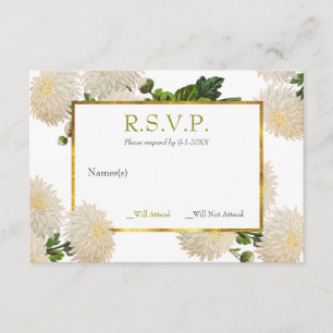Chrysanthema Response Card RSVP Karte