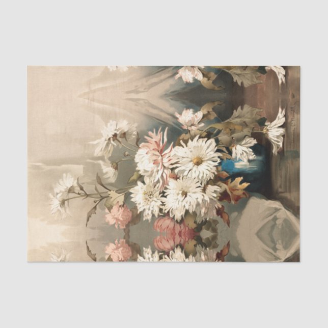 Chrysanthemas, Decoupage Seidenpapier (Vorderseite)