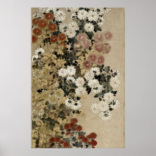 Chrysanthemas vom Master of I-nen Siegel Poster