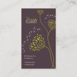 Chrysantheme-Blumen-elegante Blumengeschäfts-Kart Visitenkarte