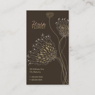 Chrysantheme-Blumen-elegante Blumengeschäfts-Kart Visitenkarte