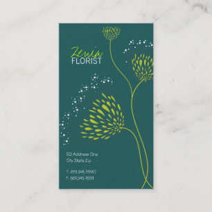 Chrysantheme-Blumen-elegante Blumengeschäfts-Kart Visitenkarte