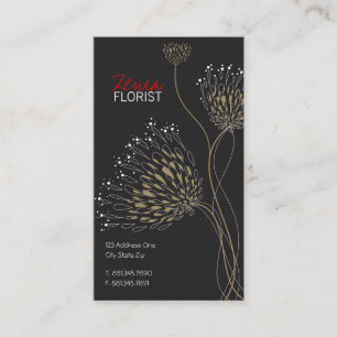 Chrysantheme-Blumen-elegante Blumengeschäfts-Kart Visitenkarte