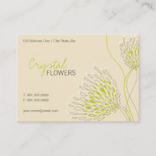 Chrysantheme-Blumen-elegante Blumengeschäfts-Kart Visitenkarte