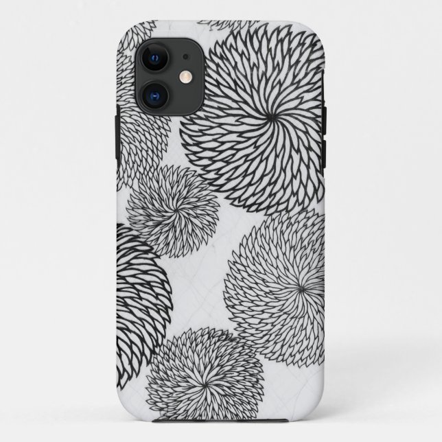 Chrysantheme-Designer gemustert Case-Mate iPhone Hülle (Rückseite)