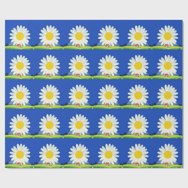 Chrysantheme Geschenkpapier (Flach)
