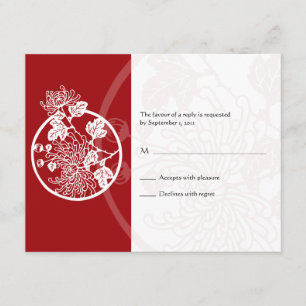 Chrysantheme-Hochzeits-Antwort-Karte RSVP Karte