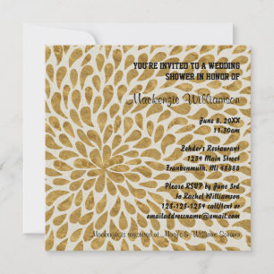 Chrysanthème Moderne Doré - Invitation à une Fête 