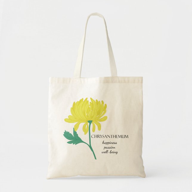 Chrysanthème Novembre Mois de naissance Sac à fleu (Devant)