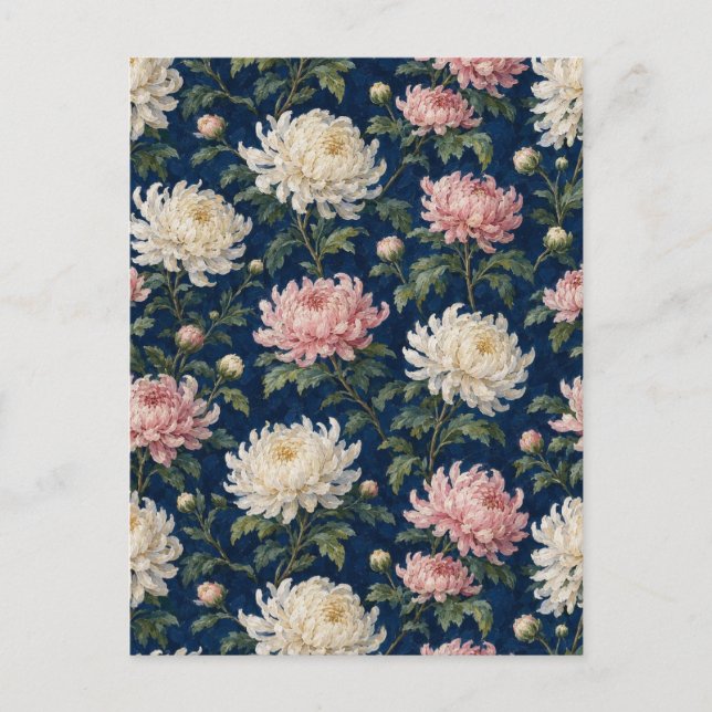 Chrysantheme Postkarte (Vorderseite)
