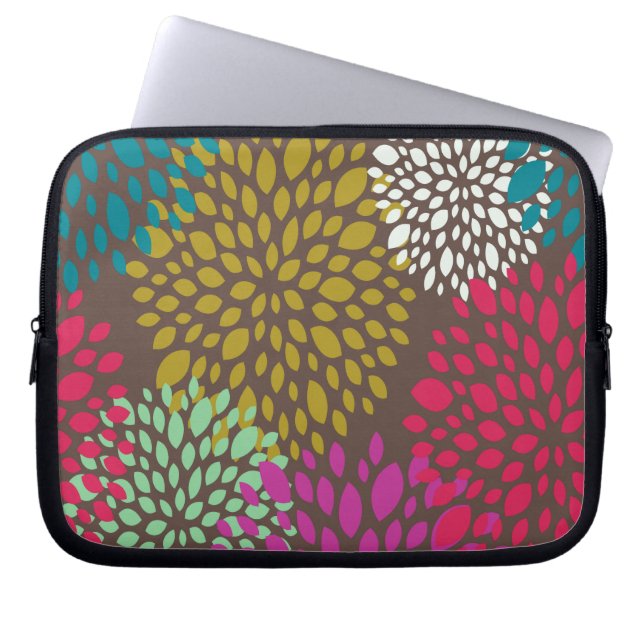 Chrysantheme-Spritzen Laptopschutzhülle (Vorderseite)