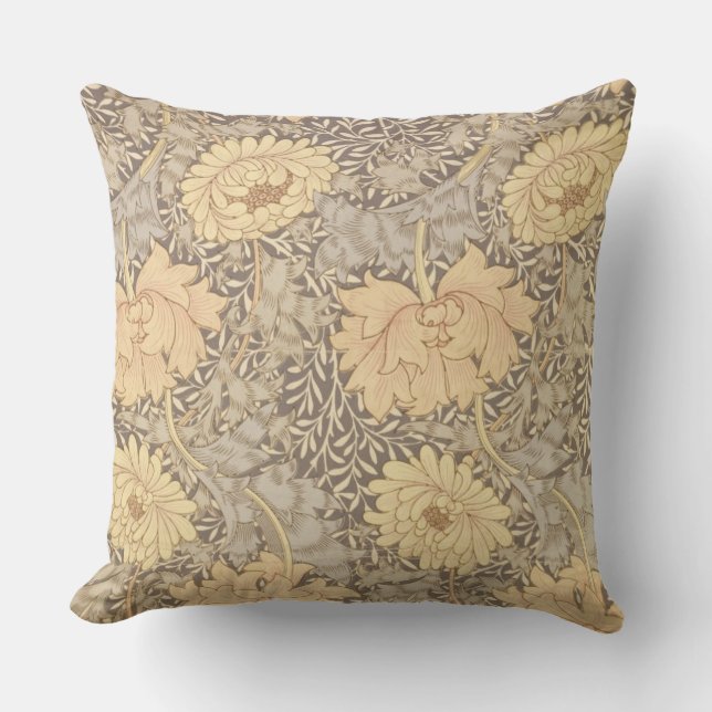 "Chrysantheme" Tapetenentwurf, 1876 Kissen (Vorderseite)