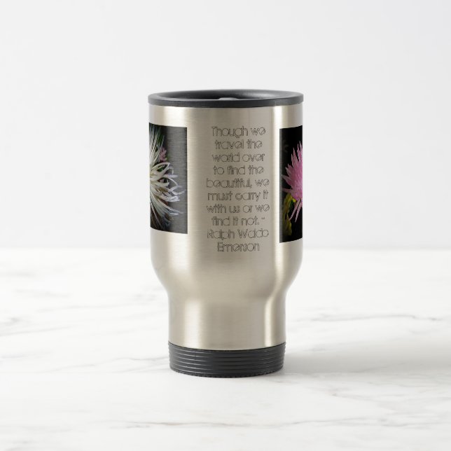Chrysantheme-Tasse Ralph Waldo Emerson Reisebecher (Mittel)