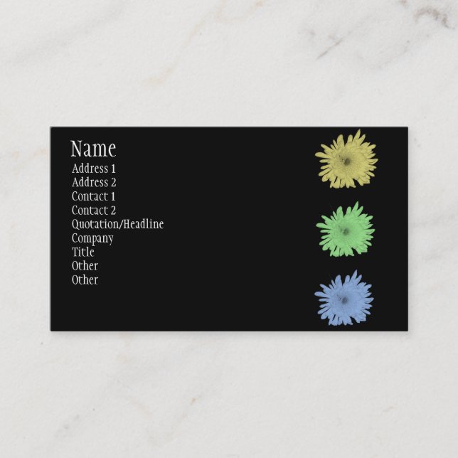 Chrysantheme Visitenkarte (Vorderseite)
