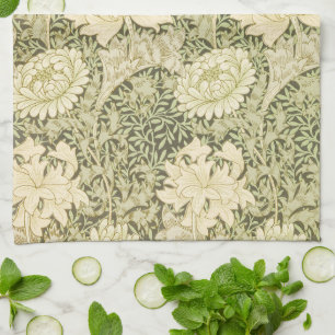 Chrysantheme von William Morris, Vintage Kunst Geschirrtuch