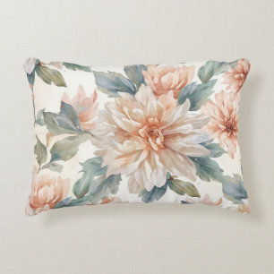 Chrysanthemen-Blumen Aquarell Botanisches Muster Dekokissen