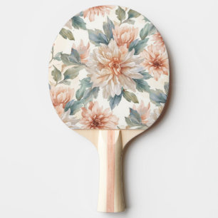 Chrysanthemen-Blumen-Wasserfarben-Botanisches Must Tischtennis Schläger