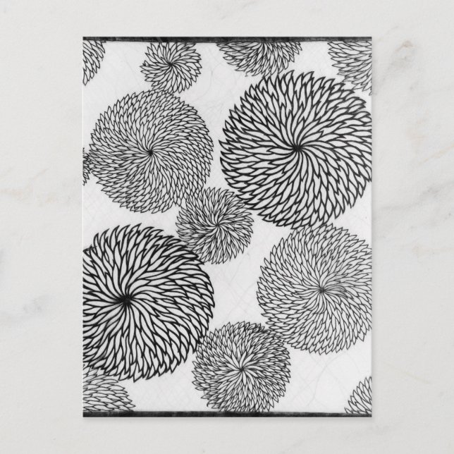 Chrysanthemen der japanischen Schule Postkarte (Vorderseite)