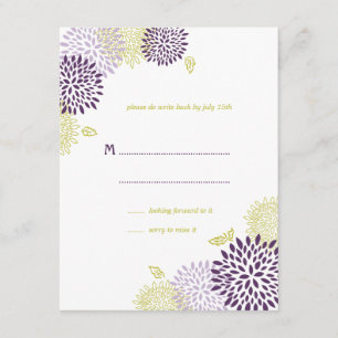 Chrysanthemen, die UAWG Wedding sind RSVP Karte
