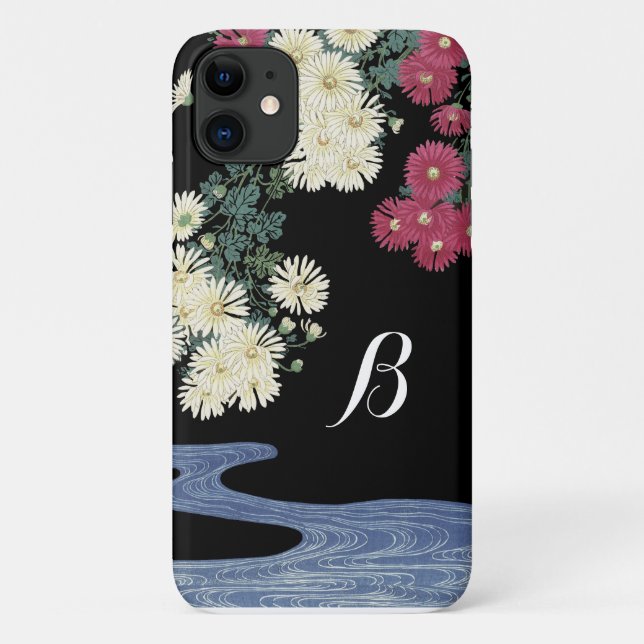 Chrysanthemen, fließendes Wasser, japanisches Blut Case-Mate iPhone Hülle (Rückseite)