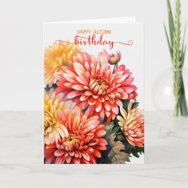 Chrysanthemen für die Herbstsaison Karte