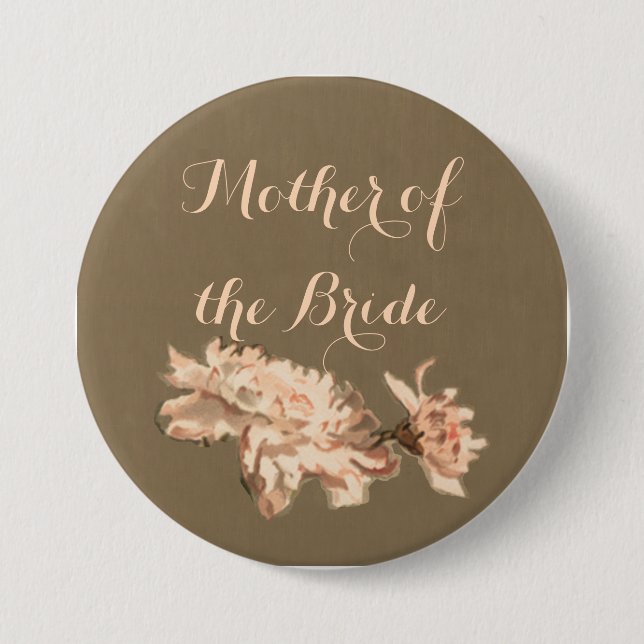 Chrysanthemen in einer Flasche Mutter der Braut Button (Vorderseite)