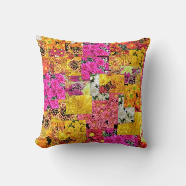 Chrysanthemen - Kissen (Vorderseite)