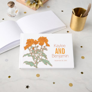 Chrysanthemen orange Herbstblumen Hochzeit  Gästebuch