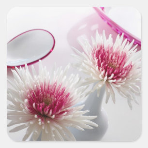 Chrysanthemen Quadratischer Aufkleber