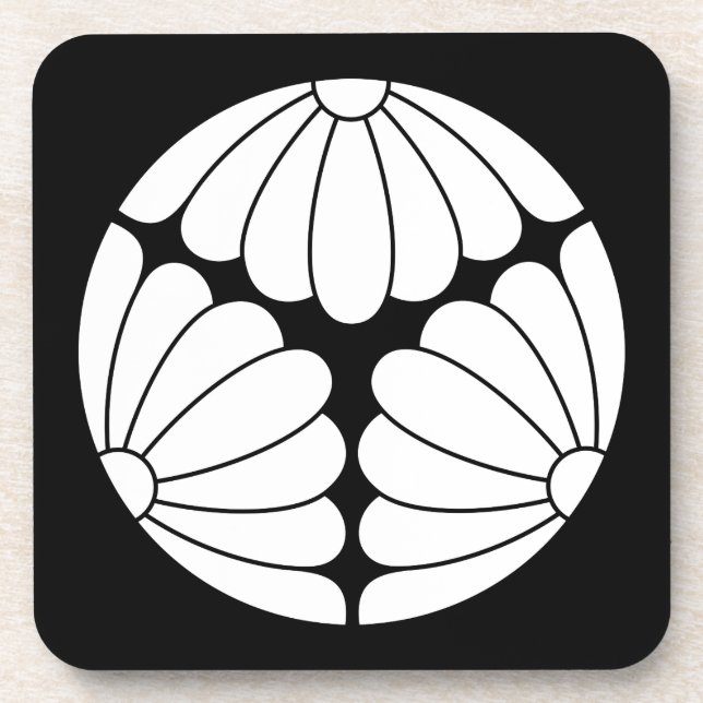 Chrysanthemen Untersetzer (Vorderseite)