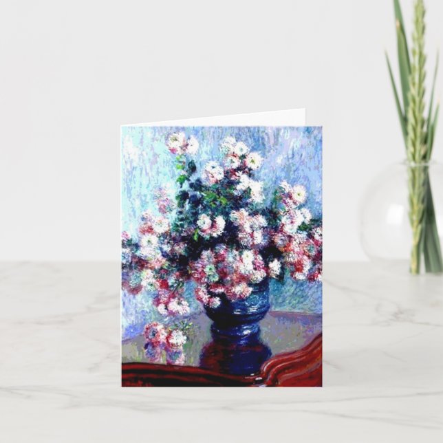 Chrysanthemen von Claude Money Notecard Karte (Vorderseite)