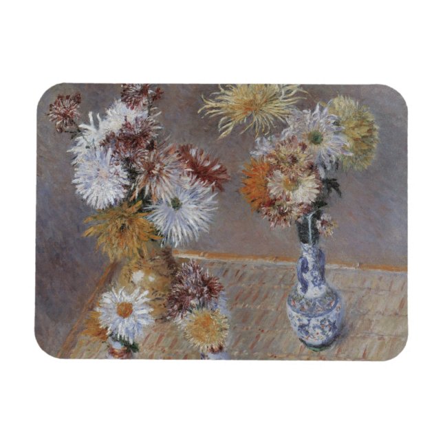 Chrysanthemen von Gustave Caillebotte Magnet (Horizontal)