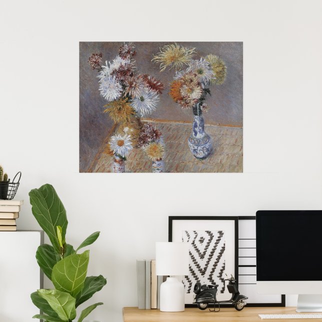 Chrysanthemen von Gustave Caillebotte Poster (Heimbüro)