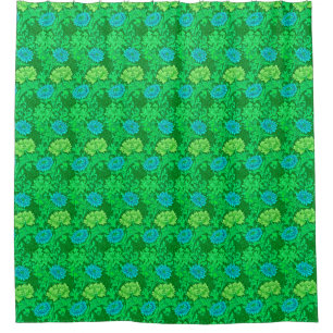 Chrysanthemen Williams Morris, Limones Grün u. Duschvorhang