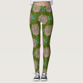 Chrysanthemenwirbel Leggings