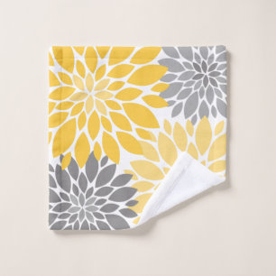 Chrysanthèmes jaunes et gris Motif floral