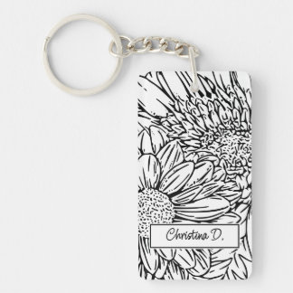 Chrysanthèmes noirs sur fond blanc avec photo