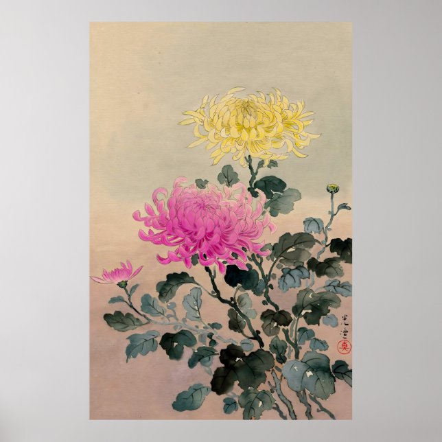 Chrysanthemum 1930 by Tsuchiya Koitsu Poster (Vorne)