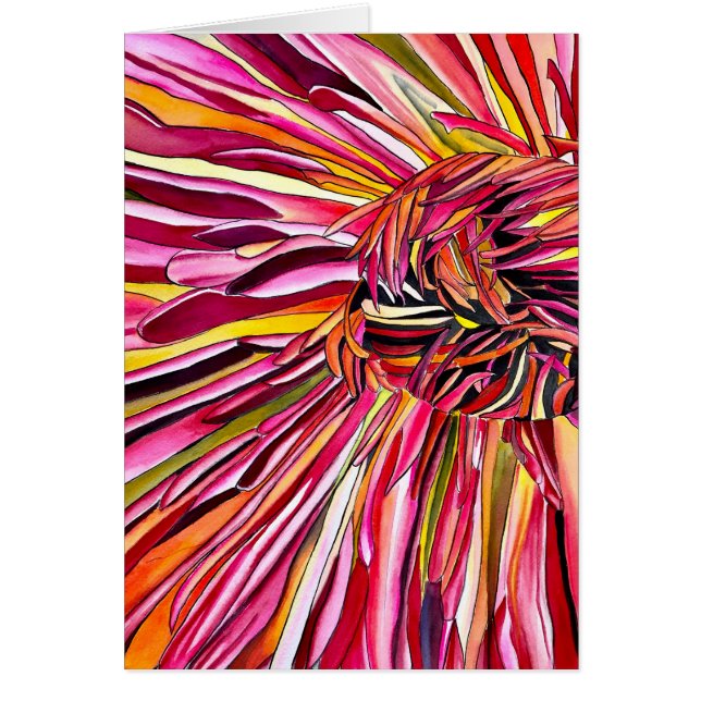 Chrysanthemum Aquarellkunst Blume (Vorne)