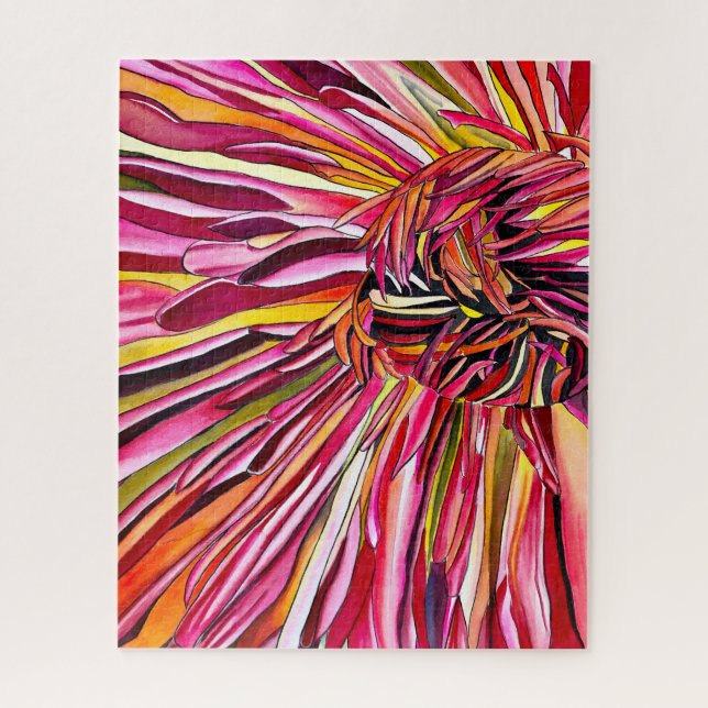 Chrysanthemum Aquarellkunst Blume (Vertikal)