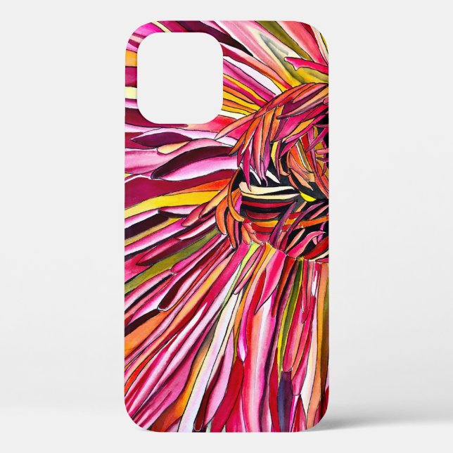Chrysanthemum Aquarellkunst Blume Case-Mate iPhone Hülle (Rückseite)