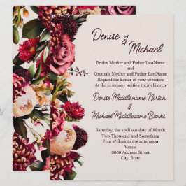 Chrysanthemum auf Cameo Beige Einladung