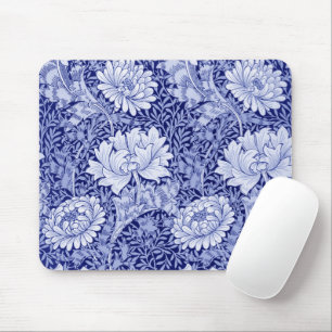 Chrysanthemum Blue, William Morris Mousepad