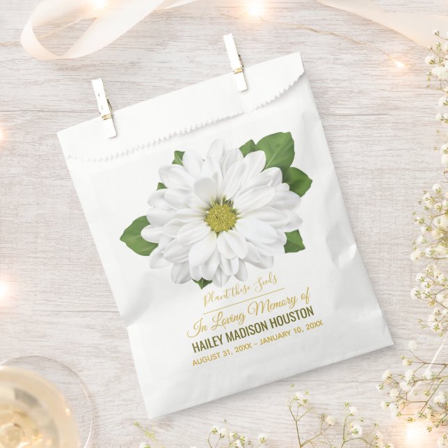 Chrysanthemum Blume Beerdigung Gedenkstätte Geschenktütchen (Ausgeschnitten)