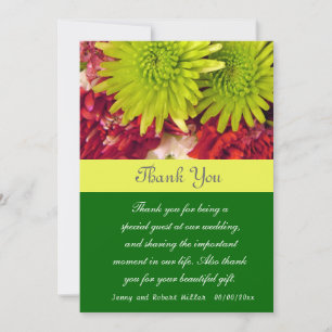 Chrysanthemum Blume danke Karte