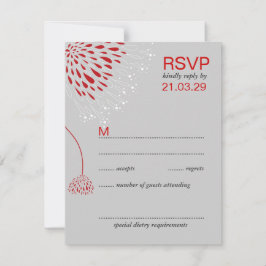 Chrysanthemum Blume Floral Elegante Hochzeit UAWG RSVP Karte