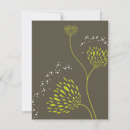 Chrysanthemum Blume Floral Elegante Hochzeit UAWG RSVP Karte