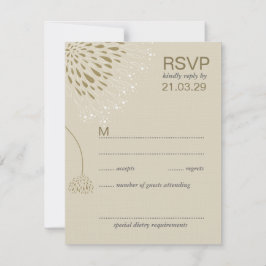 Chrysanthemum Blume Floral Elegante Hochzeit UAWG RSVP Karte